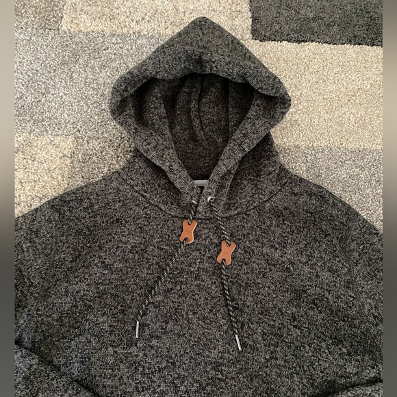Quicksilver Keller Pull Over Hoodie Mens Small Dark Gray NEW - Picture 3 of 5